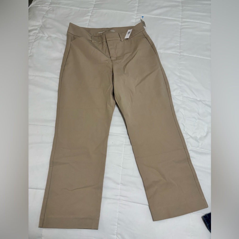 Old Navy Women's Chino Straight-Leg Pants - Khaki